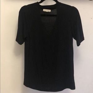 Joah Brown black v-neck tshirt size S/M